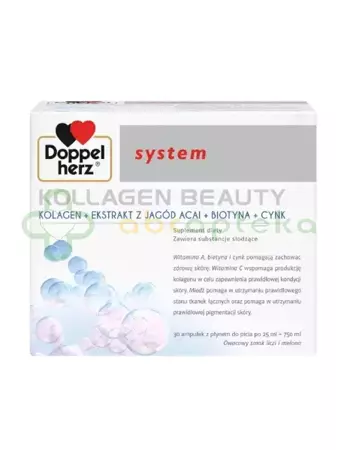 Doppelherz System Kollagen Beauty, 25 ml x 30 ampułek