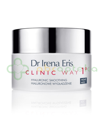Dr Irena Eris, Clinic Way 1°,  hialuronowe wygładzenie, dermokrem przeciwzmarszczkowy na noc, 50 ml