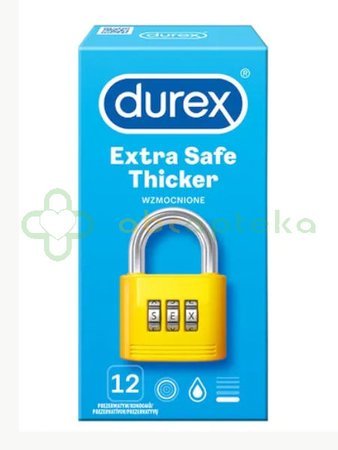 Durex Extra Safe prezerwatywy, 12 sztuk