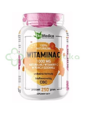 EkaMedica Witamina C 1000 mg, bioflawonoidy CBC, proszek, 250 g