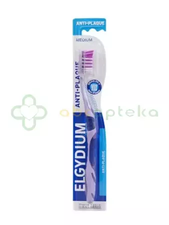 Elgydium Anti-Plaque, szczoteczka do zębów, średnia, 1 sztuka