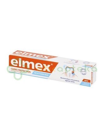 Elmex, pasta do zębów przeciw próchnicy, whitening, 75 ml