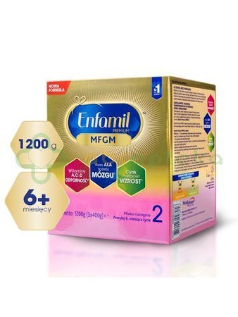 Enfamil Premium MFGM 2, mleko następne, 6+ miesięcy, 1200 g