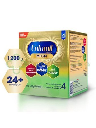 Enfamil Premium MFGM 4, mleko modyfikowane, 24+ miesięcy, 1200 g