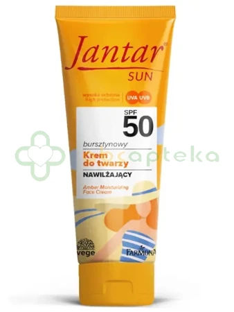 Farmona Jantar, Sun bursztynowy nawilżający krem do twarzy SPF 50, 50 ml