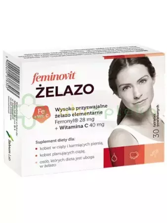 Feminovit Żelazo,                    30 tabletek