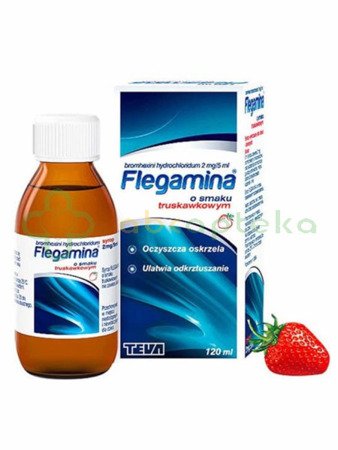 Flegamina 2 mg/5 ml syrop o smaku truskawkowym 120 ml