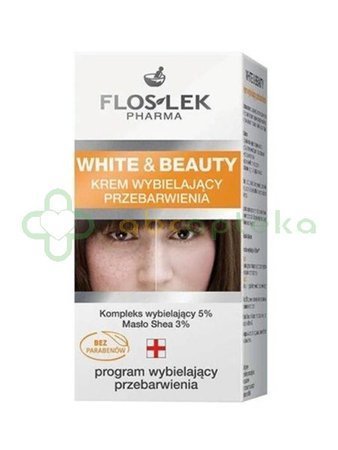 Flos-Lek White & Beauty, krem wybielający przebarwienia, 50 ml