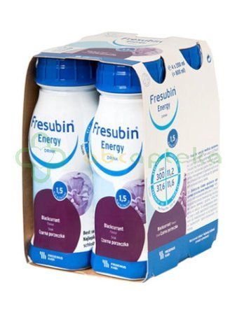 Fresubin Energy Drink, smak czarna porzeczka, 4 x 200 ml