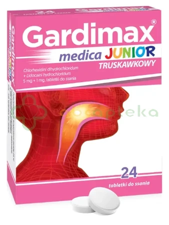 Gardimax Medica Junior o smaku truskawkowym,   24 pastylki