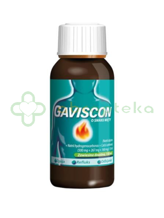 Gaviscon o smaku mięty, zawiesina doustna, 150 ml