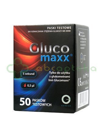 Glucomaxx, paski testowe do glukometru, 50 sztuk