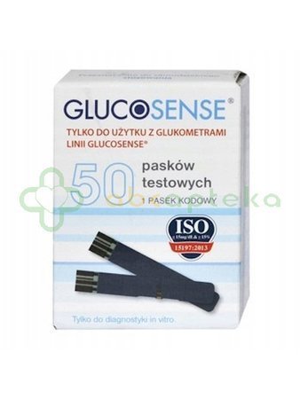 Glucosense - elektroda paski testowe do glukometru, 50 szt