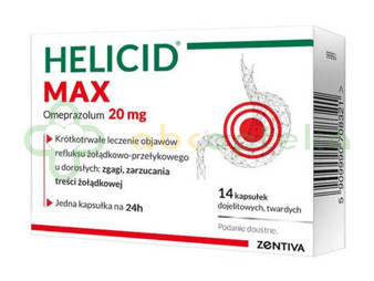 Helicid Max (Piastprazol) 20 mg 14 kapsułek dojelitowych