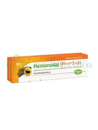 Hemoroidal (50 mg + 5 mg)/g,   żel doodbytniczy,   30 g