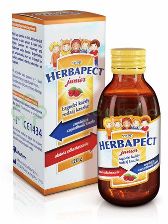 Herbapect Junior syrop o smaku malinowym 100 ml
