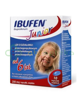 Ibufen Junior, 200 mg, 10 kapsułek