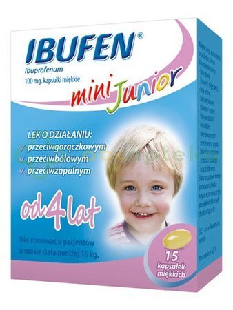 Ibufen mini Junior, 100 mg, 15 kapsułek