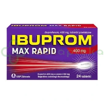 Ibuprom Max Rapid 400 mg, 24 tabletki powlekane