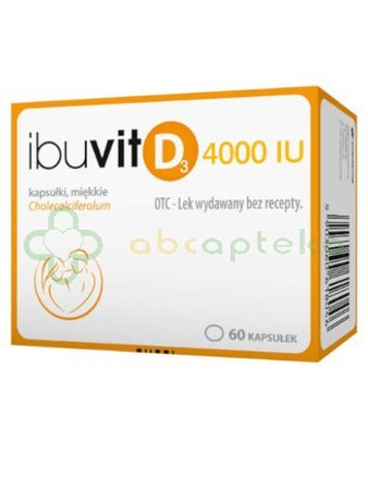 Ibuvit D3, 4000 IU, 60 kapsułek