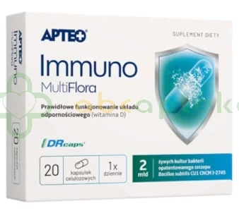 Immuno MultiFlora APTEO, 20 kapsułek, DATA WAŻNOŚCI 30.04.2024