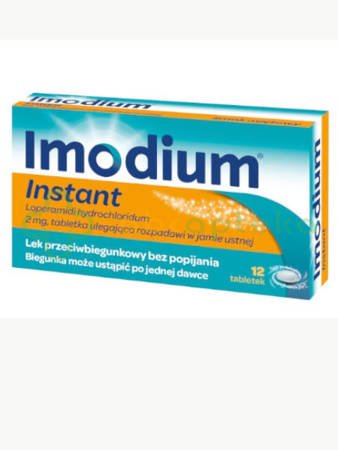 Imodium Instant, 2 mg, 12 tabletek ulegających rozpadowi w jamie ustnej