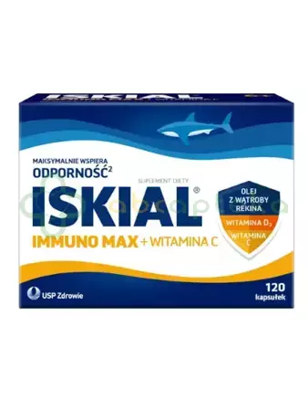 Iskial Immuno Max + Witamina C, 120 kapsułek | DATA WAŻNOŚCI 01.01.2025