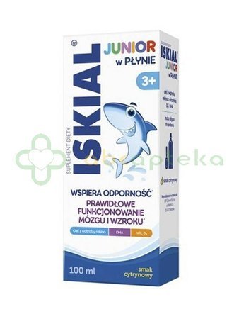 Iskial Junior, płyn dla dzieci powyżej 3. roku życia i dorosłych, smak cytrynowy, 100 ml, 