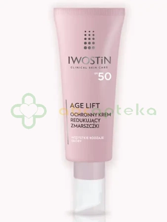 Iwostin Age Lift, Ochronny krem redukujący zmarszczki z filtrem SPF50, 40 ml 