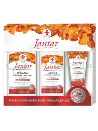 Jantar medica, Zestaw (Szampon 330 ml+ Mgiełka 200 ml+Serum 30 ml)