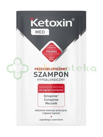 KETOXIN MED szampon przeciwłupieżowy hypoalergiczny, 6 ml (saszetka)
