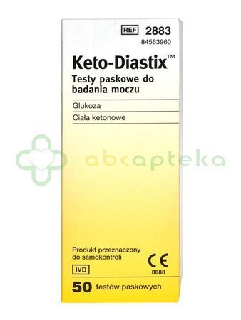 Keto-Diastix, paski testowe, 50 sztuk