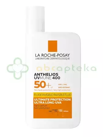 La Roche-Posay Anthelios UVMune 400, niewidoczny fluid ochronny SPF 50+, 50 ml
