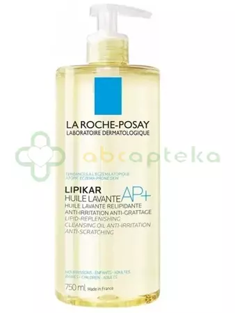 La Roche-Posay Lipikar AP+, olejek myjący, uzupełniający poziom lipidów przeciw podrażnieniom skóry, 750 ml
