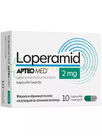 Loperamid 2 mg /APTEO MED 10 kapsułek DATA WAŻNOŚCI 31.07.2024r