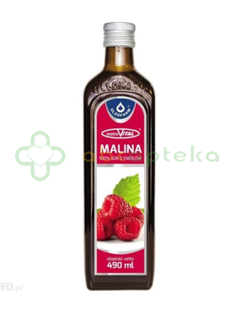 MalinaVital, sok z malin 100%, 490 ml