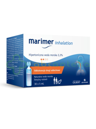 Marimer Inhalation, hipertoniczna woda morska, 5 ml, 30 ampułek