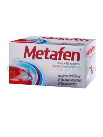 Metafen, 200 mg + 325 mg, 50 tabletek