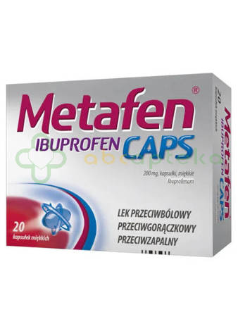 Metafen Ibuprofen Caps, 200 mg, 20 kapsułek miękkich