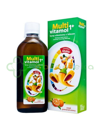 Multivitamol 1+, syrop witaminowy z żelazem, 500 ml
