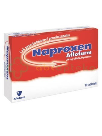 Naproxen, 200 mg, 10 tabletek