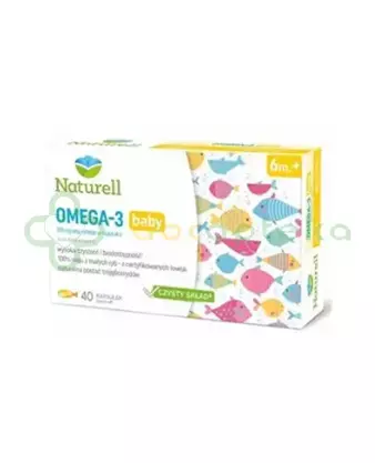 Naturell Omega-3 Baby, 40 kapsułek twist off