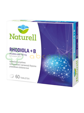 Naturell Rhodiola + B, 60 tabletek