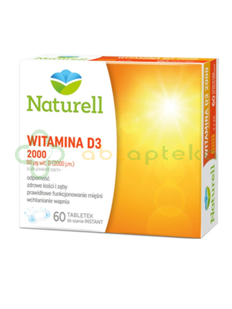 Naturell Witamina D3 2000, 60 tabletek do ssania
