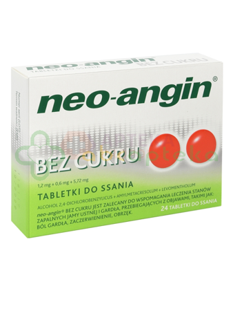 Neo-Angin, bez cukru, 24 tabletki do ssania