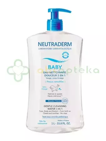 Neutraderm Baby, woda myjąca 3w1, 1000 ml