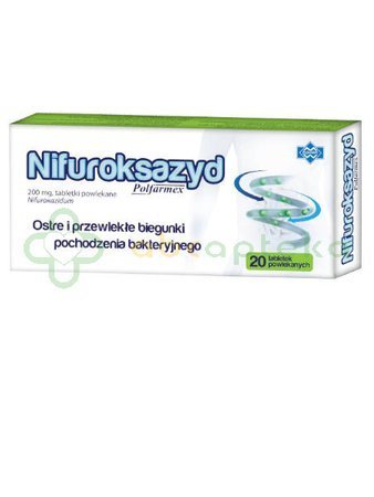 Nifuroksazyd Polfarmex 200 mg, 20 tabletek