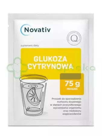 Novativ Glukoza cytrynowa, proszek, 75 g