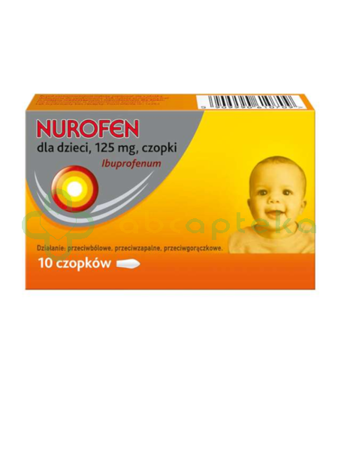 Nurofen dla dzieci, 125 mg, 10 czopków