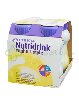 Nutridrink Yoghurt Style o smaku waniliowo-cytrynowym, 4x200 ml
